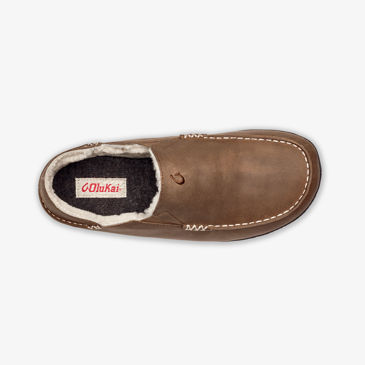 Moloā Men's Leather Slippers - Toffee / Dark Wood | Men OluKai near me