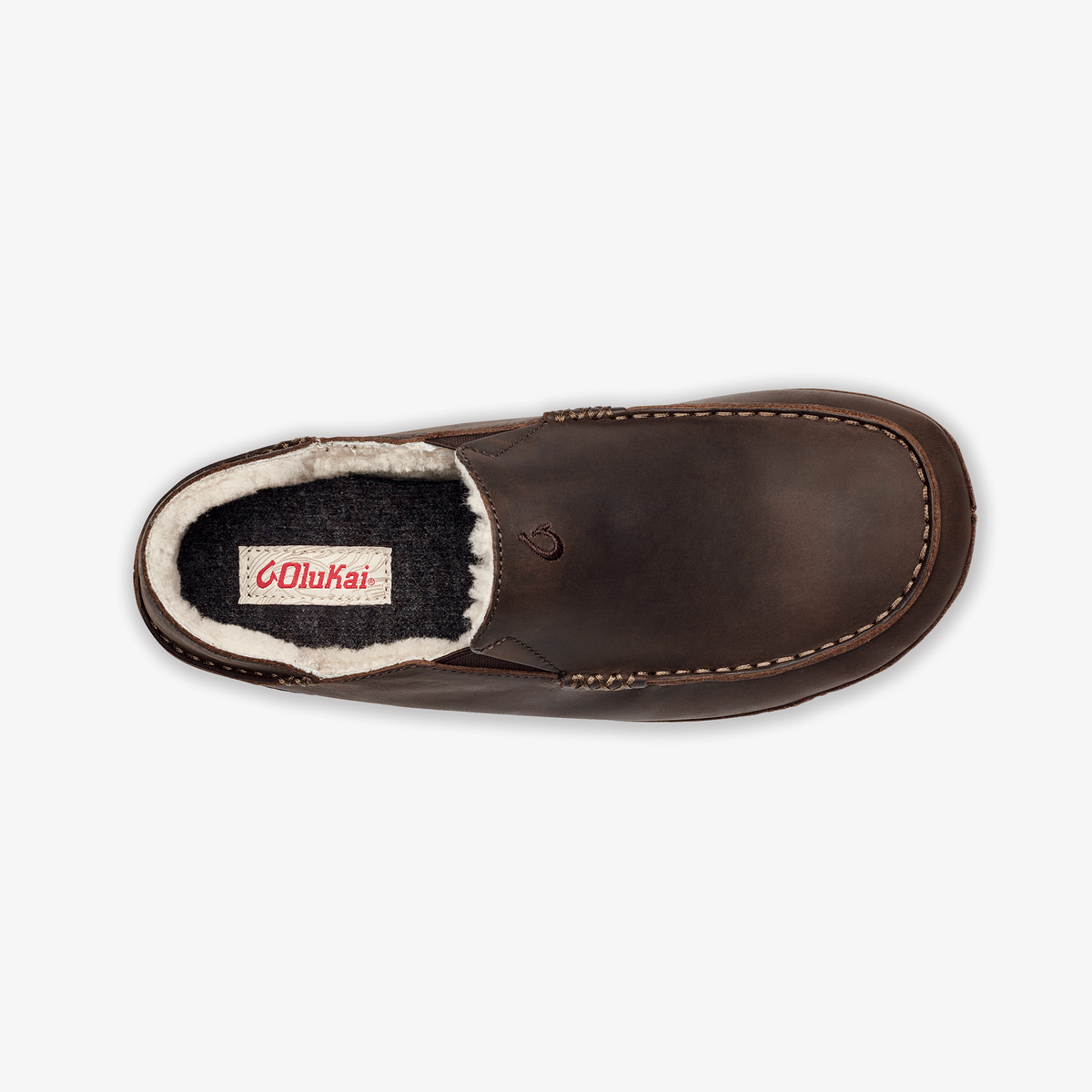 Moloā Men's Nubuck Leather Slippers - Dark Wood | Men OluKai cheap