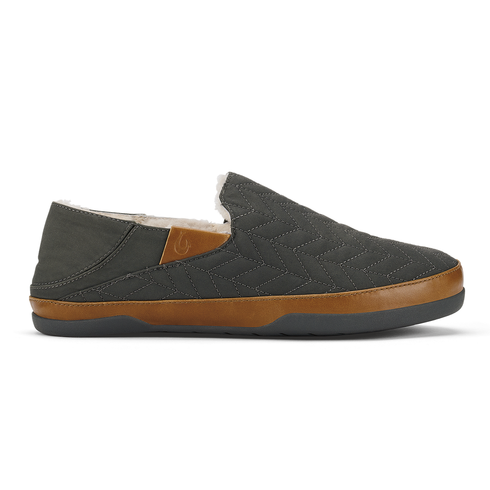 Hanohano Men’s Waxed Canvas Slippers - Dark Shadow | Men OluKai sale