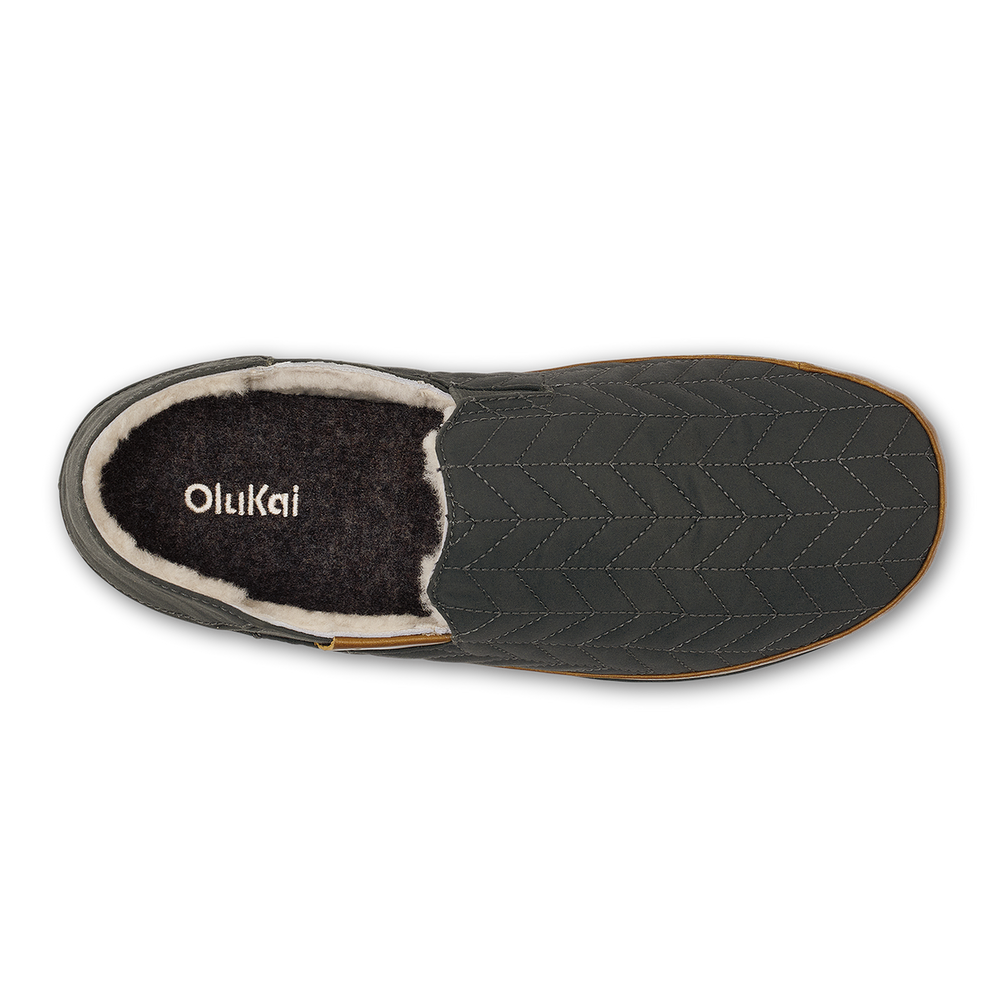 Hanohano Men’s Waxed Canvas Slippers - Dark Shadow | Men OluKai sale