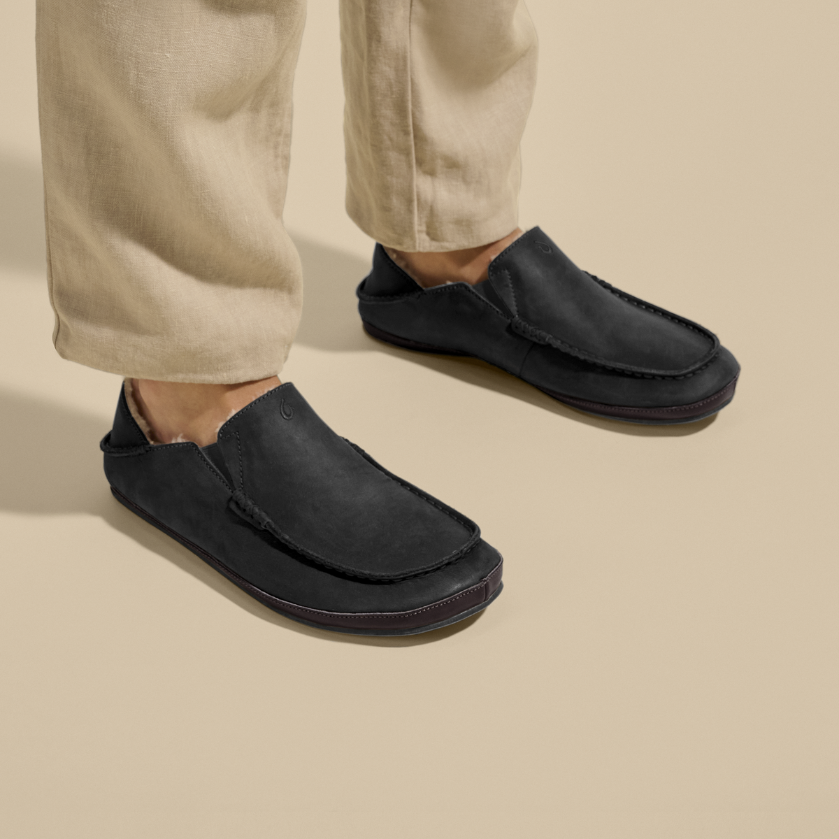 Moloā Slipper - Black / Dk Java | Men OluKai outlet