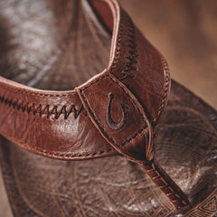 Hiapo - Rum / Dark Wood Men’s Leather Beach Sandals | Men OluKai for sale