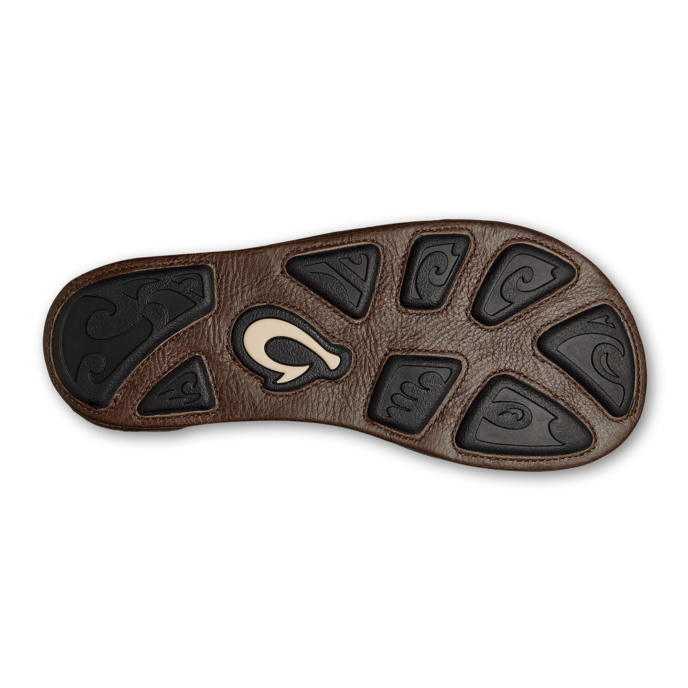 Hiapo - Rum / Dark Wood Men’s Leather Beach Sandals | Men OluKai for sale