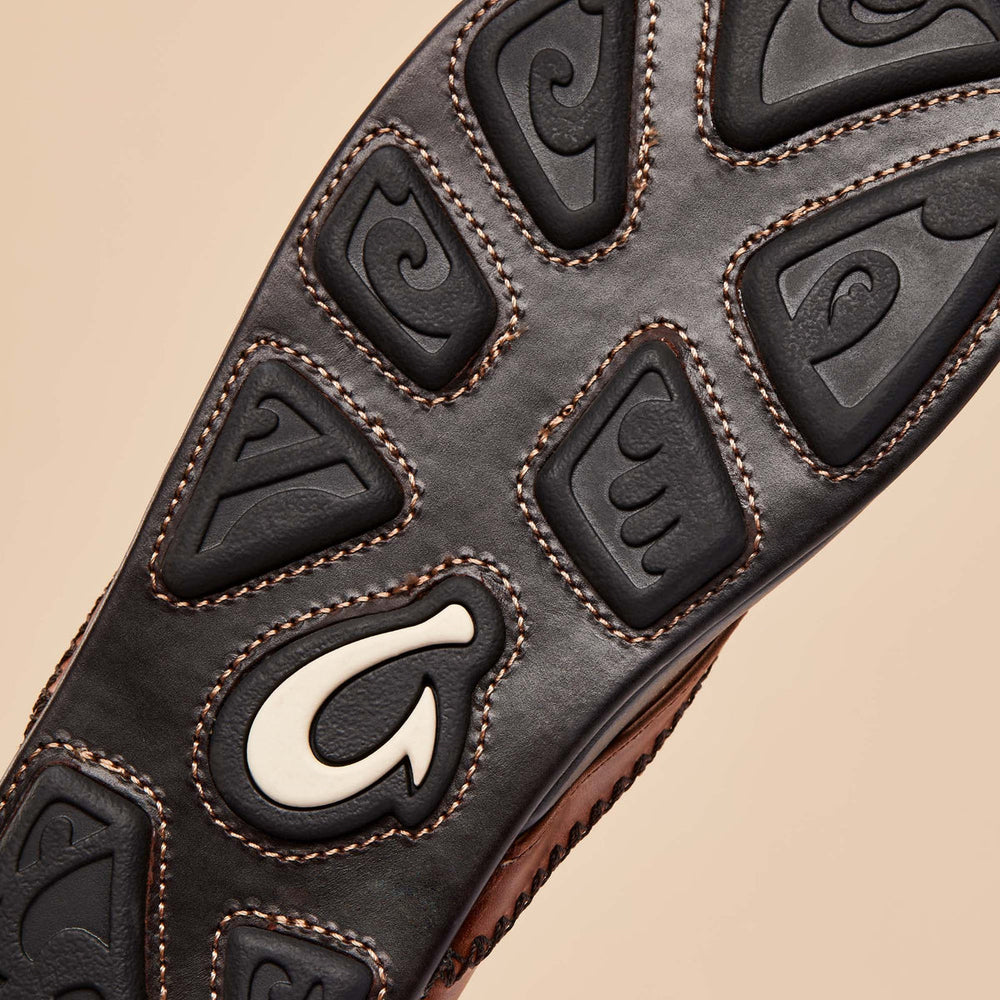 Mea Ola Men's Leather Sandals - Tan / Dark Java | Men OluKai for sale