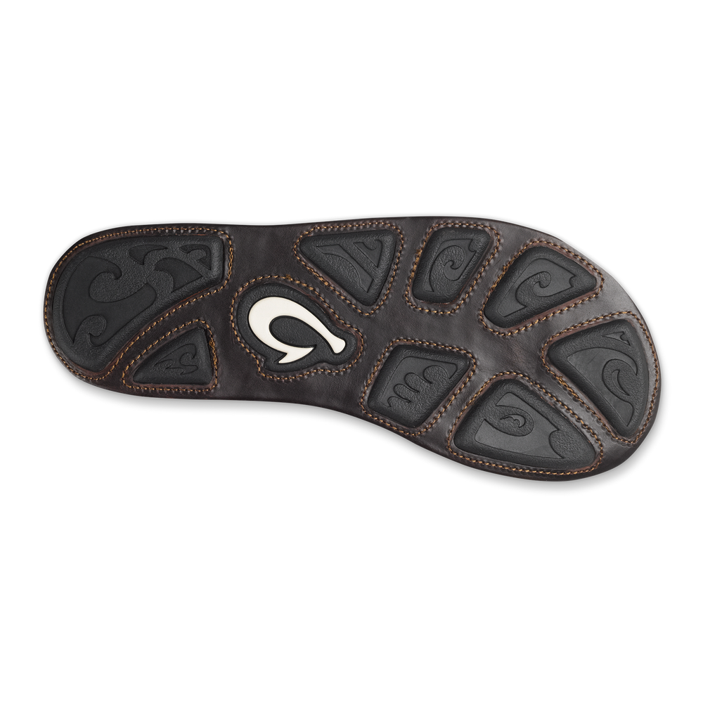 Mea Ola Men's Leather Sandals - Tan / Dark Java | Men OluKai for sale