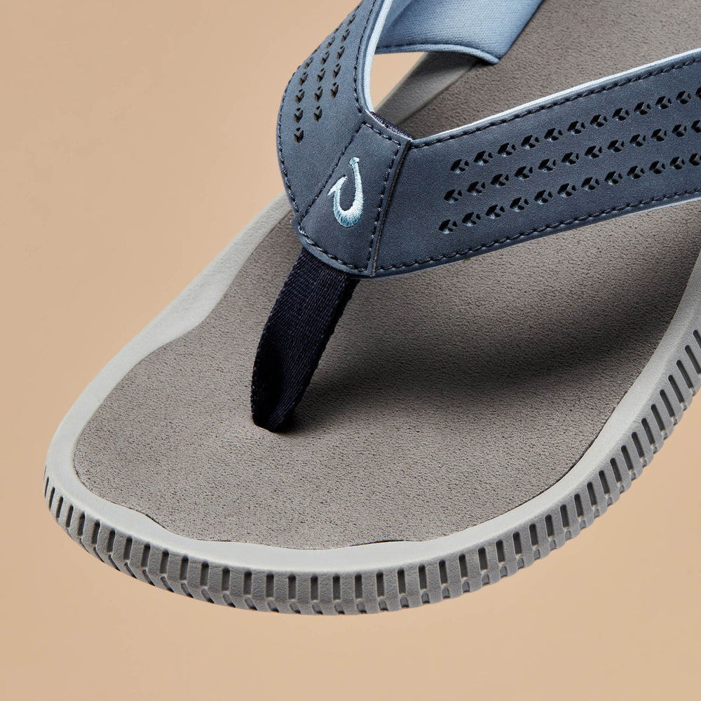 Ulele Men's Beach Sandals - Blue Depth / Charcoal | Men OluKai discount
