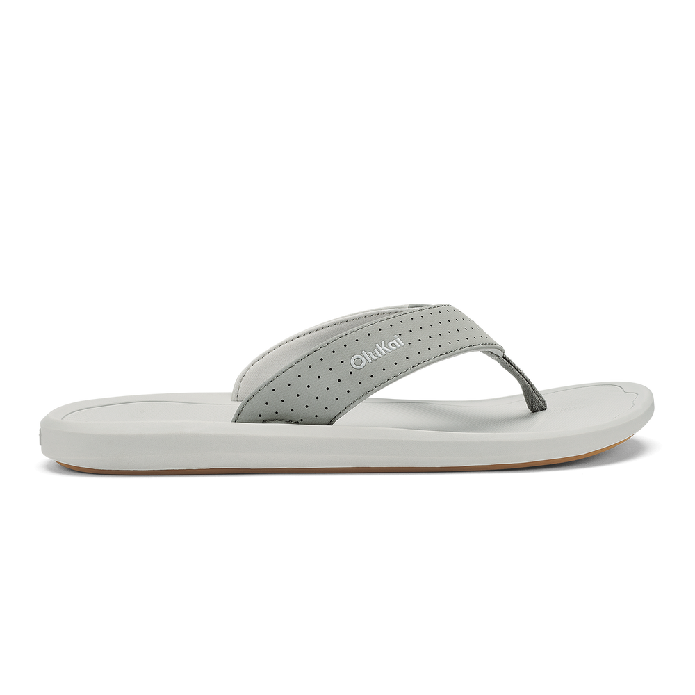 Ki‘i Men’s Water Ready Beach Sandals - Ash / Sterling | Men OluKai on sale
