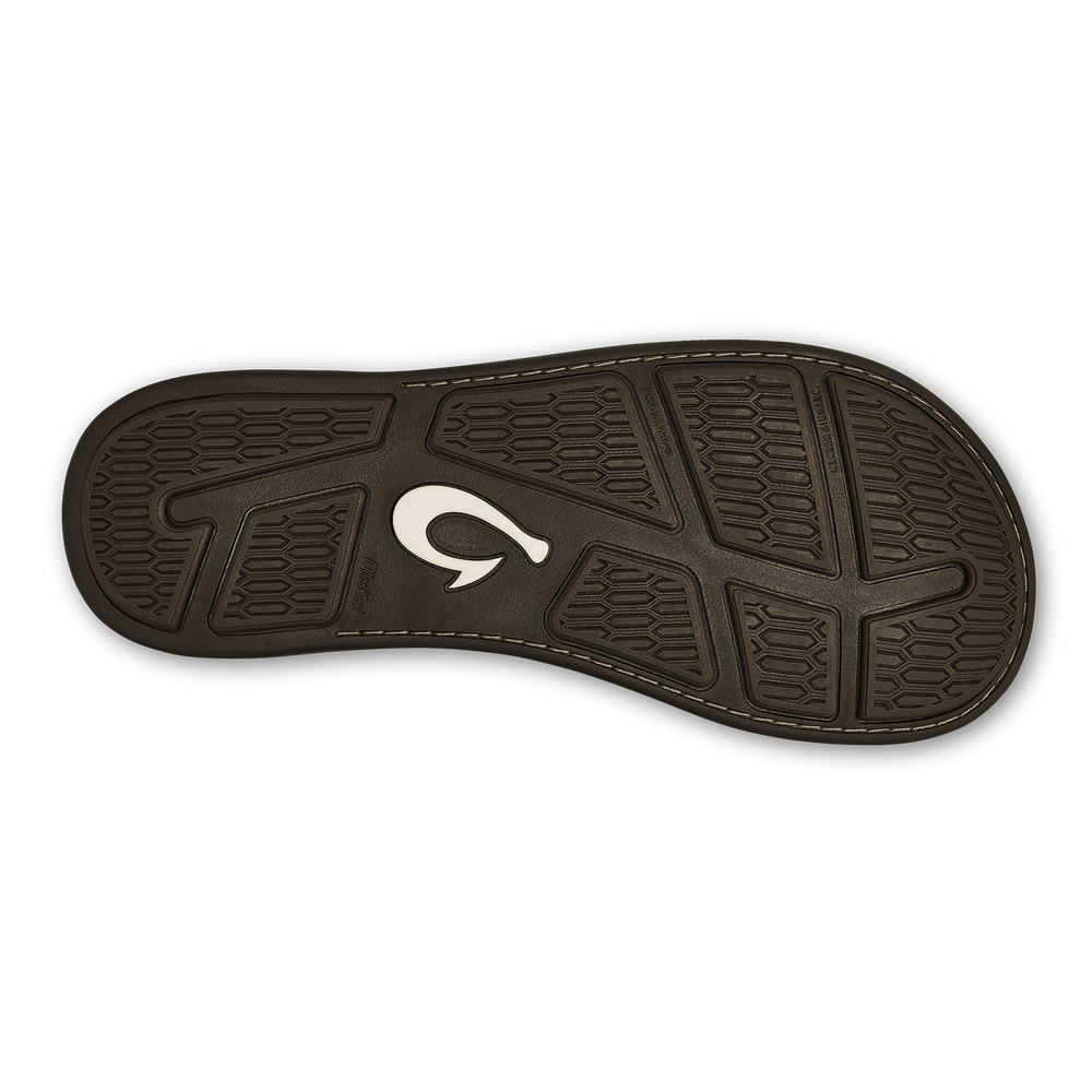 Tuahine Men's Waterproof Leather Beach Sandals - Dark Wood | Men OluKai near me