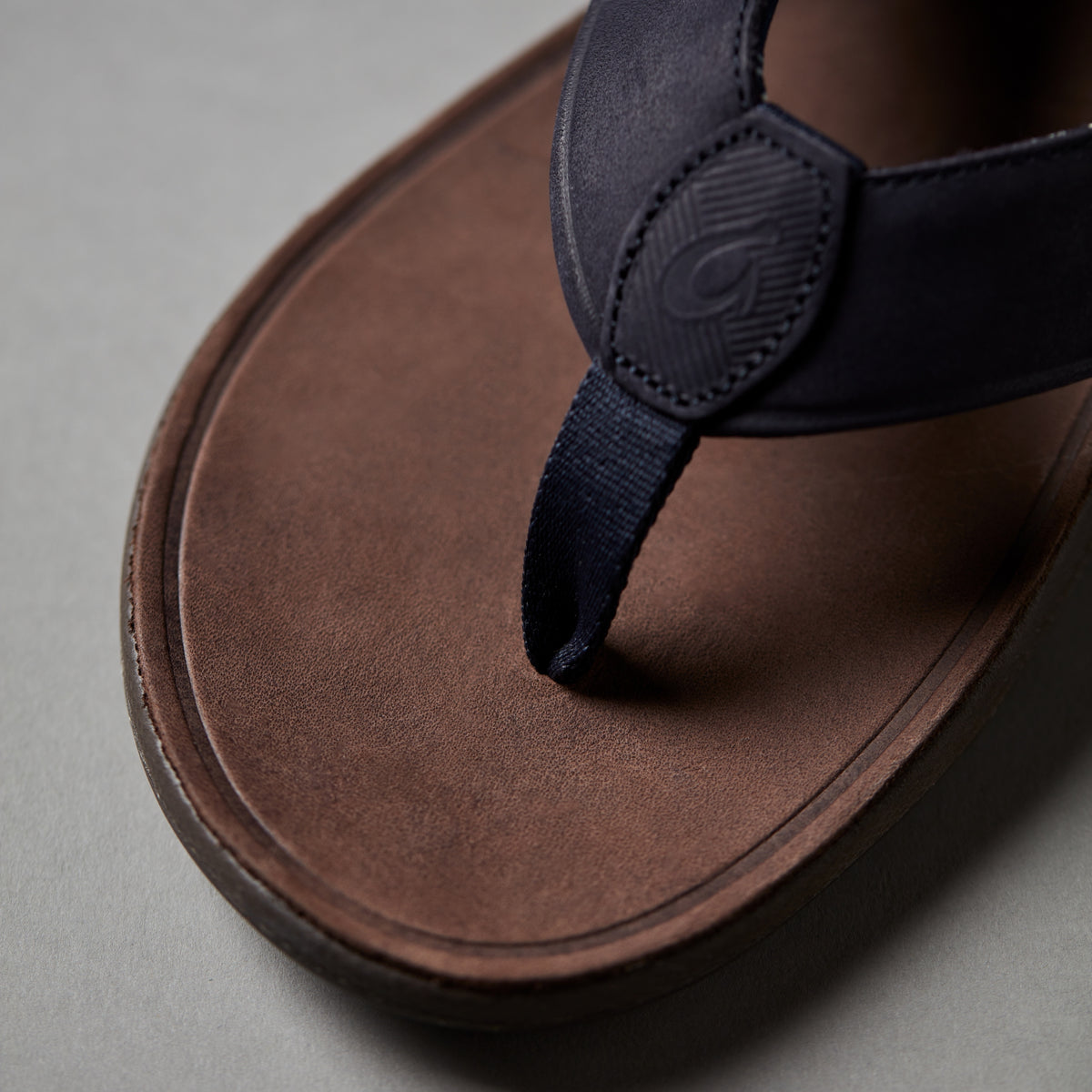 Tuahine Men's Waterproof Leather Beach Sandals - Trench Blue | Men OluKai on sale