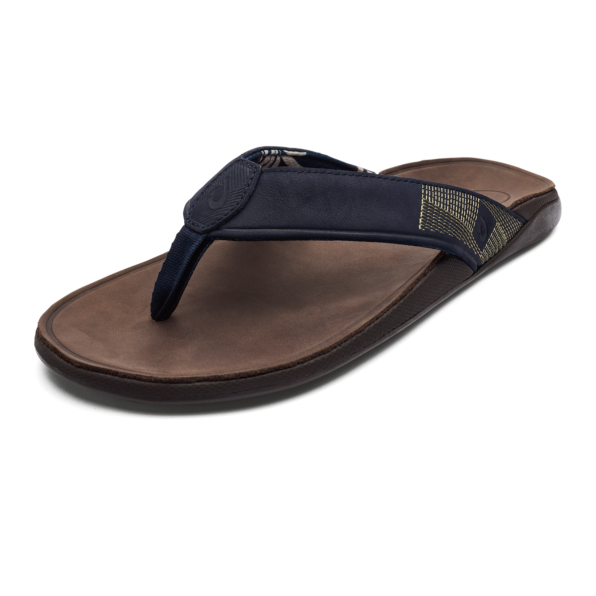 Tuahine Men's Waterproof Leather Beach Sandals - Trench Blue | Men OluKai on sale