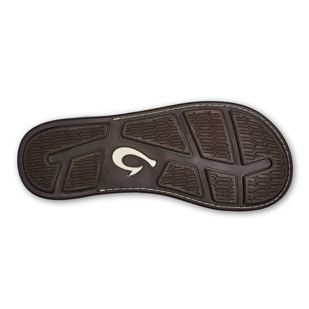 Tuahine Men's Waterproof Leather Beach Sandals - Trench Blue | Men OluKai on sale