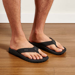 OluKai ‘Ohana - Black / Dark Shadow | Men's Beach Sandals | Men OluKai for sale