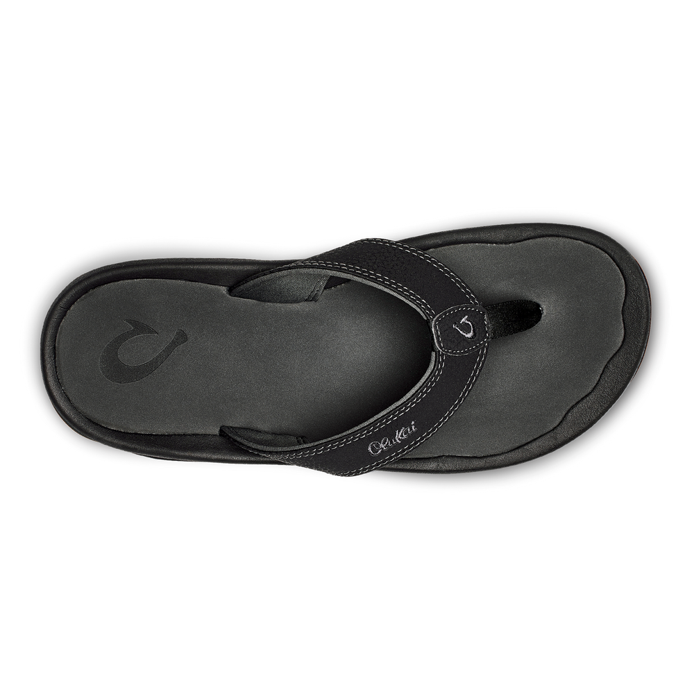 OluKai ‘Ohana - Black / Dark Shadow | Men's Beach Sandals | Men OluKai for sale