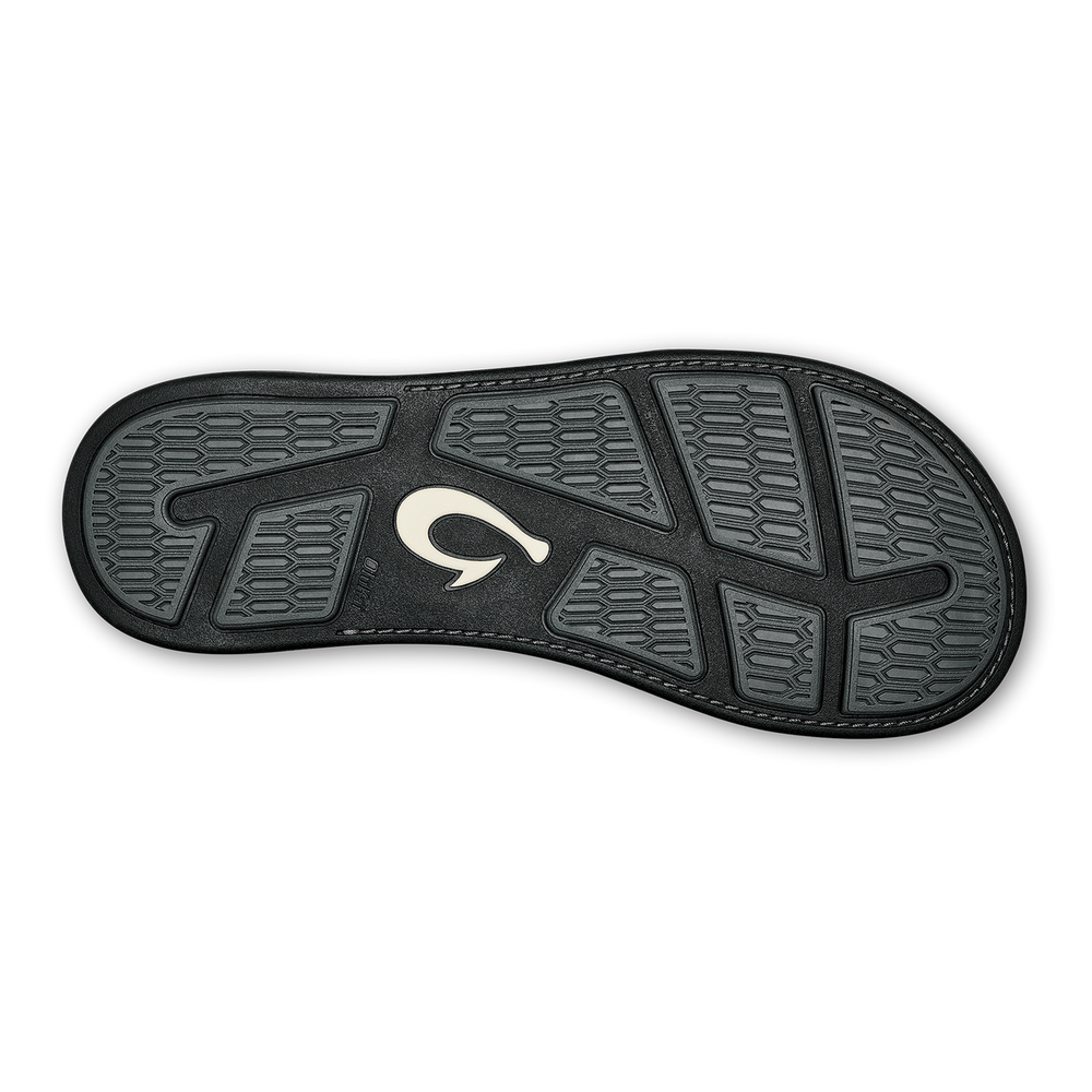 Tuahine Men's Waterproof Leather Beach Sandals - Black | Men OluKai cheap