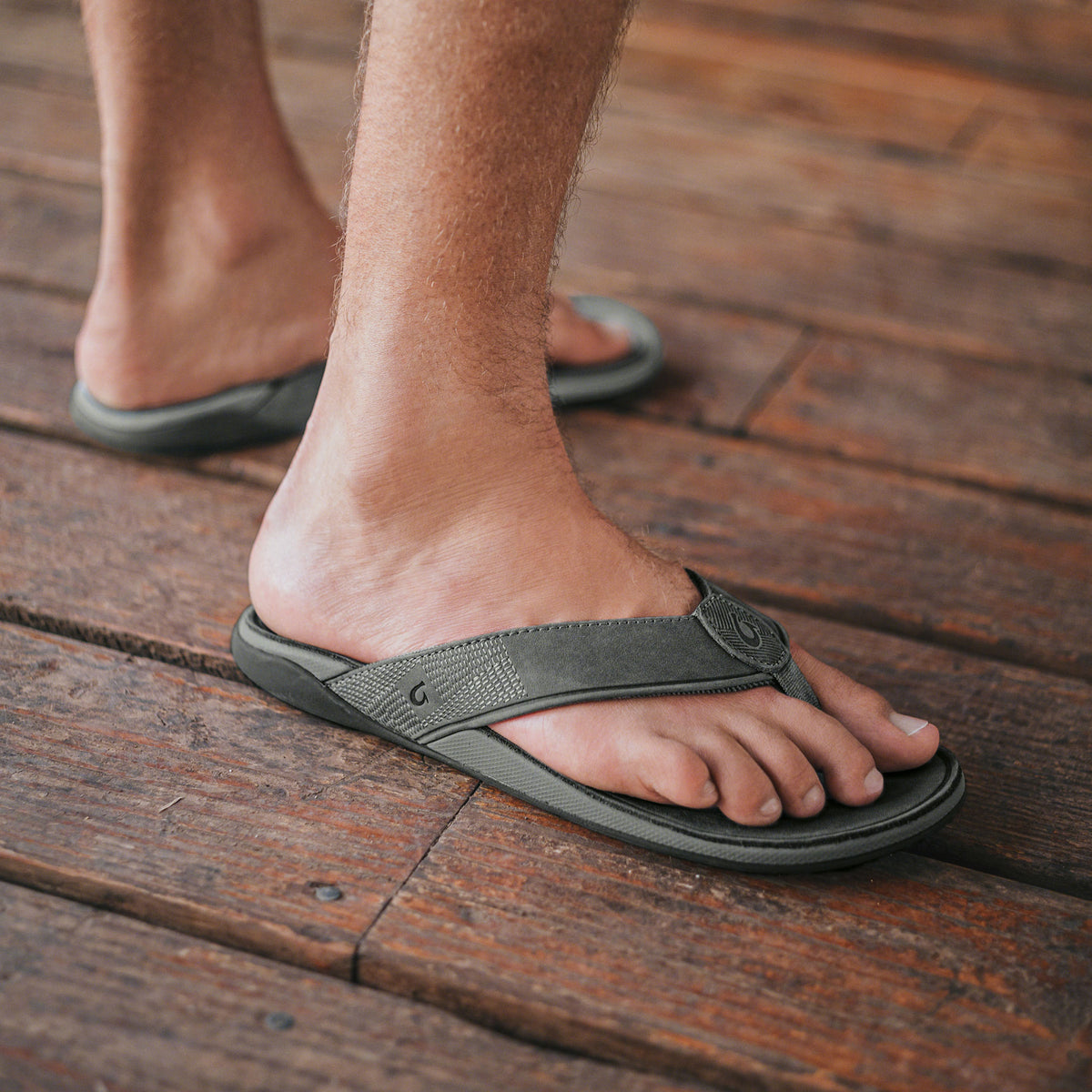 Tuahine Men's Waterproof Leather Beach Sandals - Lagoon | Men OluKai cheap
