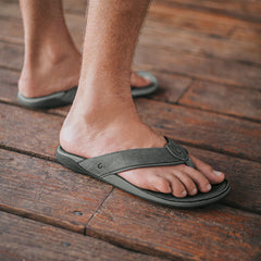 Tuahine Men's Waterproof Leather Beach Sandals - Lagoon | Men OluKai cheap