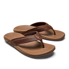 Hiapo -Dark Java / Toffee Men’s Leather Beach Sandals | Men OluKai for sale