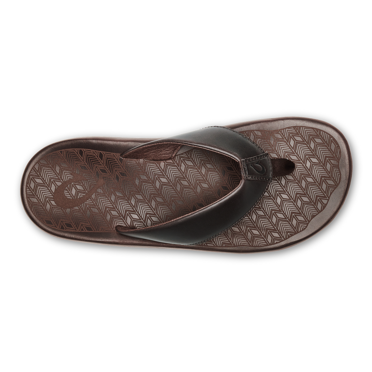 ‘Ilikai Men‘s Leather Beach Sandals - Dark Wood | Men OluKai discount
