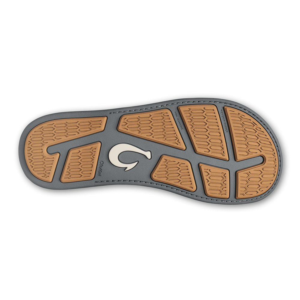Tuahine Men's Waterproof Leather Beach Sandals - Rock | Men OluKai near me