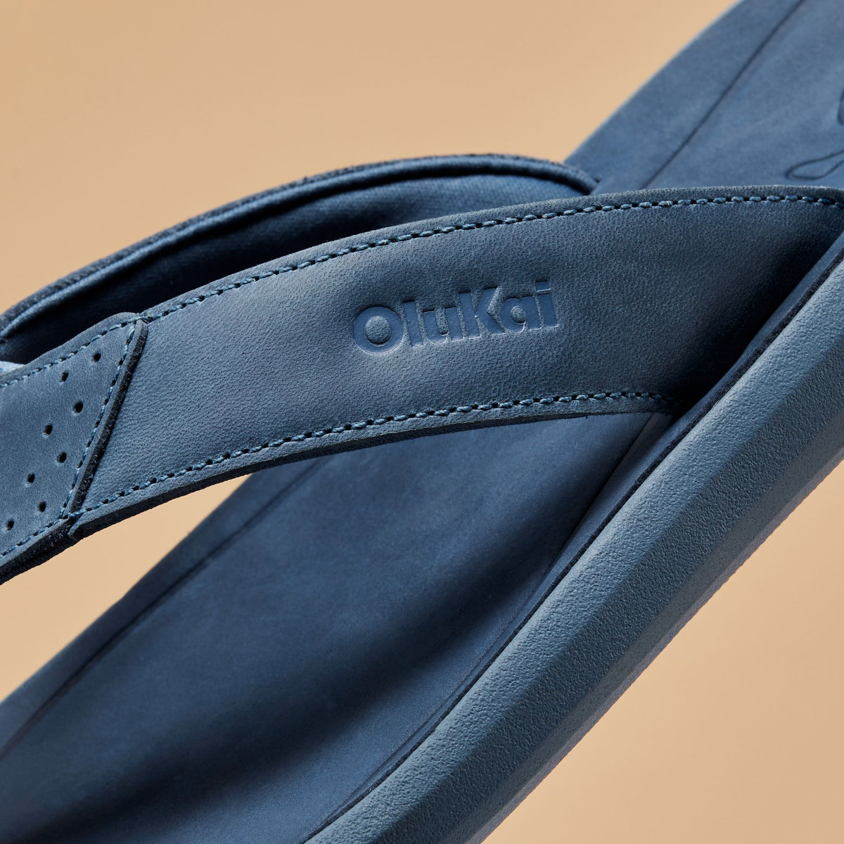 Pili Men’s Waterproof Leather Sandals - Blue Fog / Coastal Blue | Men OluKai online