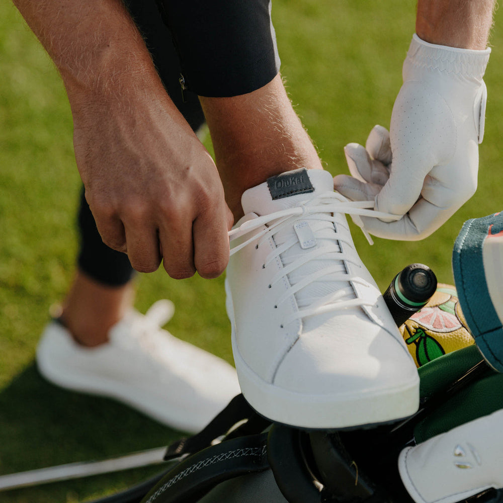 Wai‘alae Men’s Waterproof Leather Golf Shoes - White | Men OluKai sale