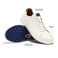 Wai‘alae Men’s Waterproof Leather Golf Shoes - White | Men OluKai sale