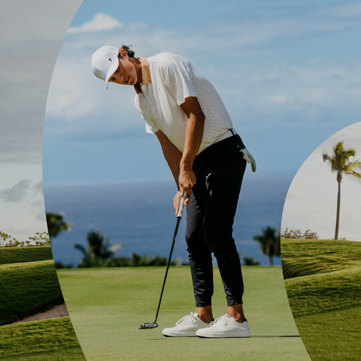 Wai‘alae Men’s Waterproof Leather Golf Shoes - White | Men OluKai sale
