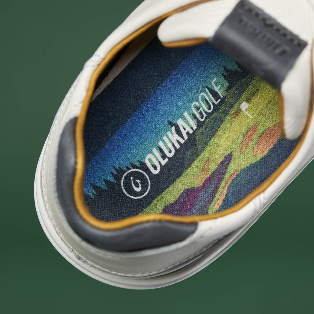 Wai‘alae Men’s Waterproof Leather Golf Shoes - White | Men OluKai sale
