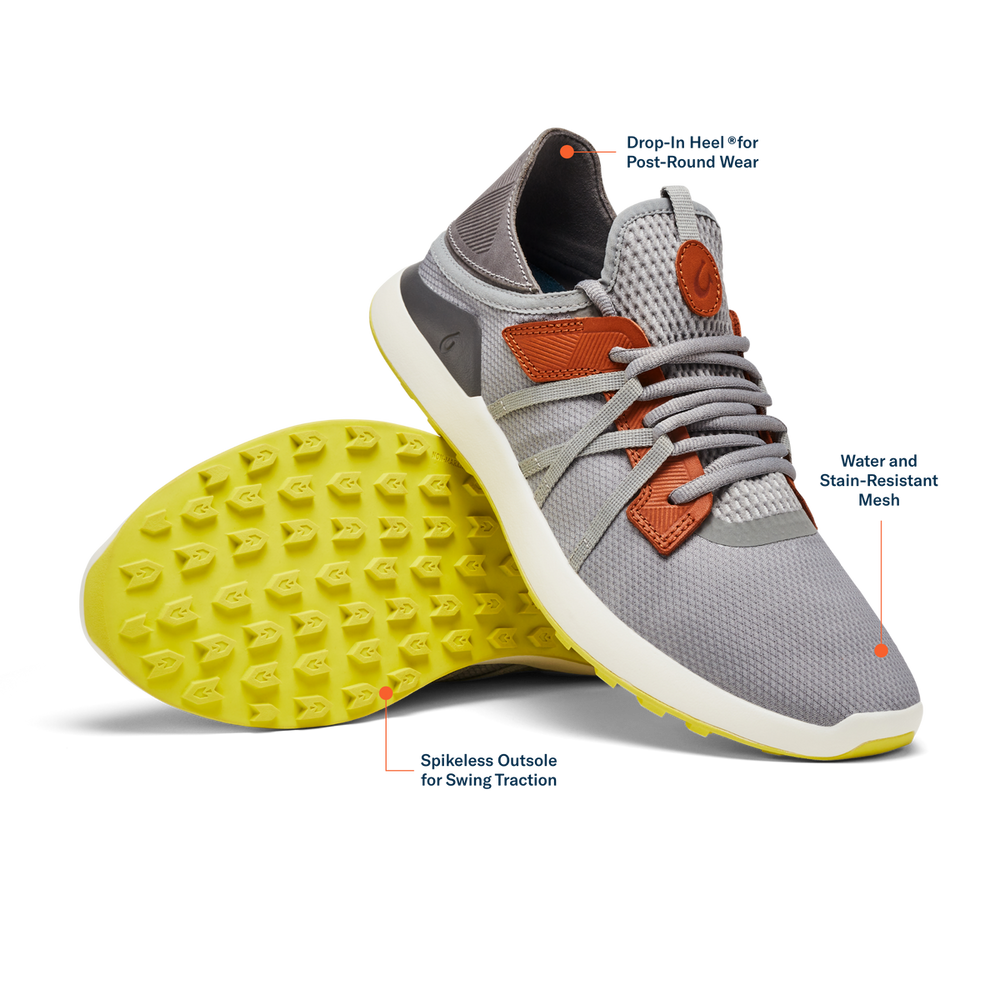 Manele Men’s Breathable Golf Shoes - Poi / Charcoal | Men OluKai near me