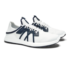 Manele Men’s Breathable Golf Shoes - Bright White / Mood Indigo | Men OluKai on sale