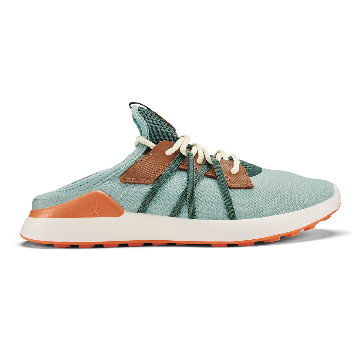 Manele Men’s Breathable Golf Shoes - Pale Moss / Molten Orange | Men OluKai sale