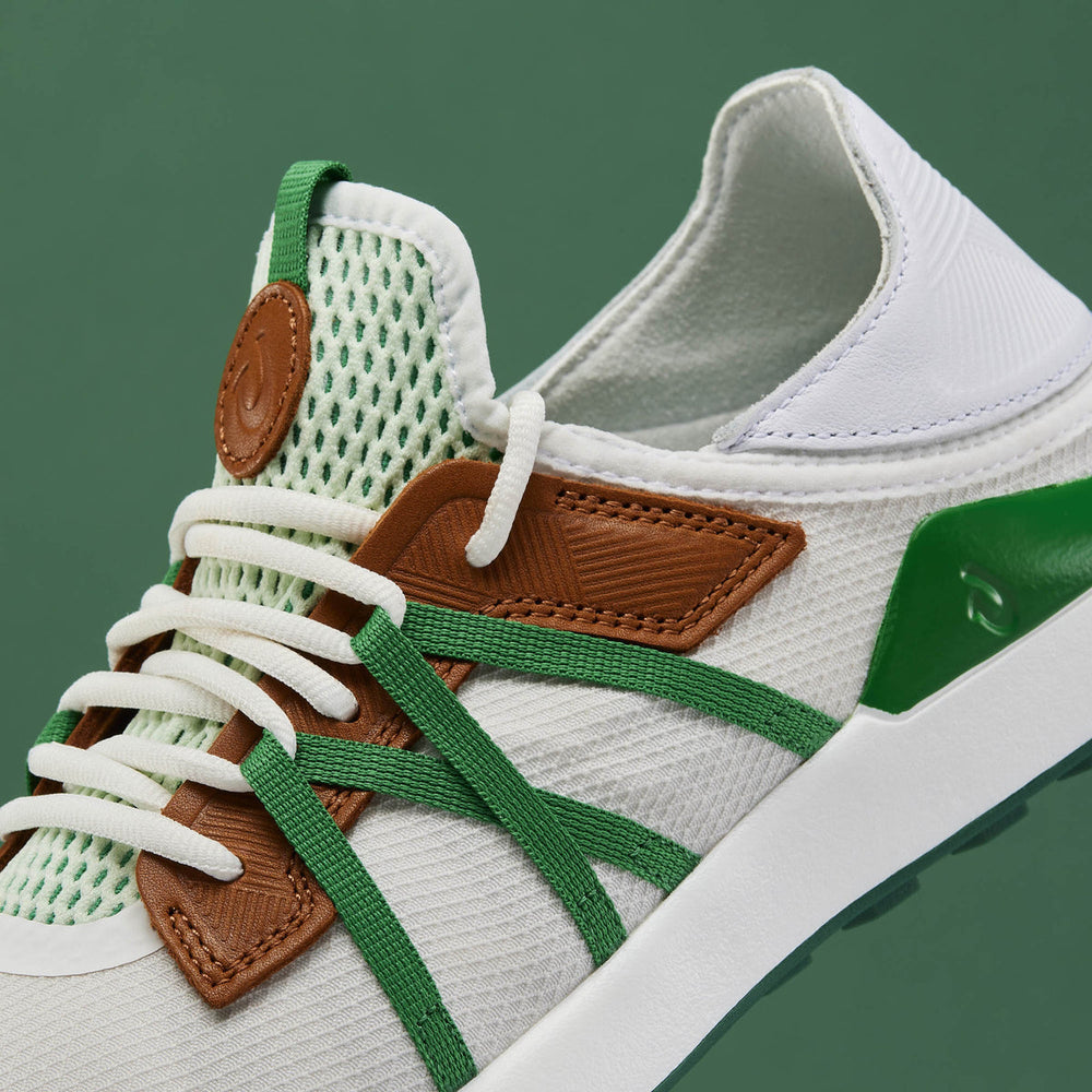 Manele Men’s Breathable Golf Shoes - White / Bamboo | Men OluKai discount