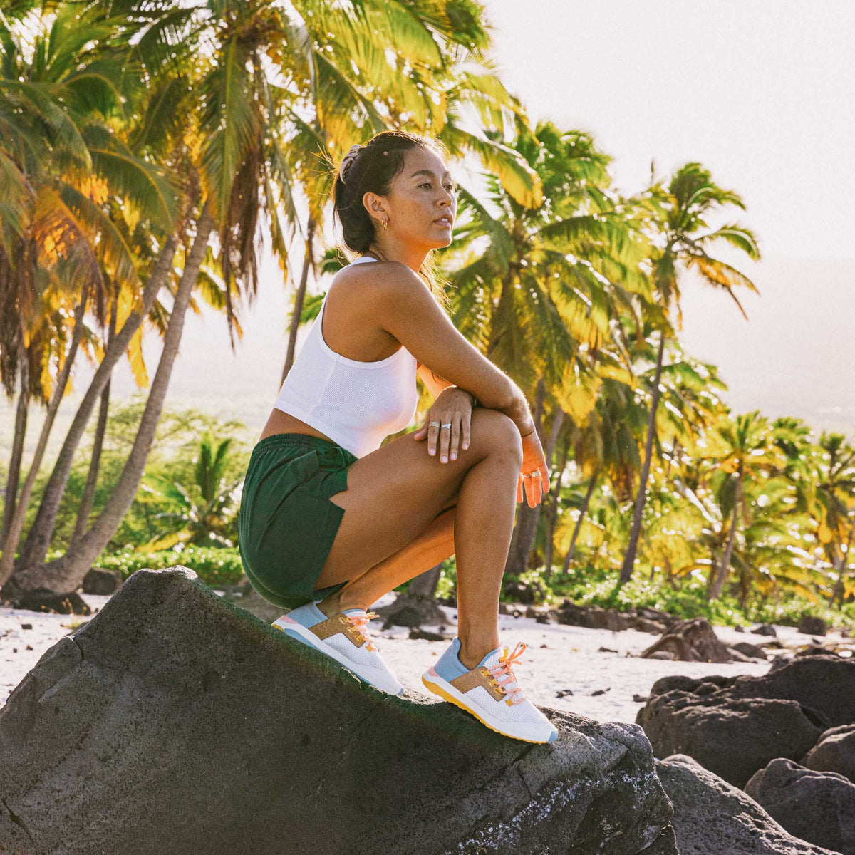 Wailuku Women’s Athletic Shoes - Bright White / Sea Ice | Women OluKai discount