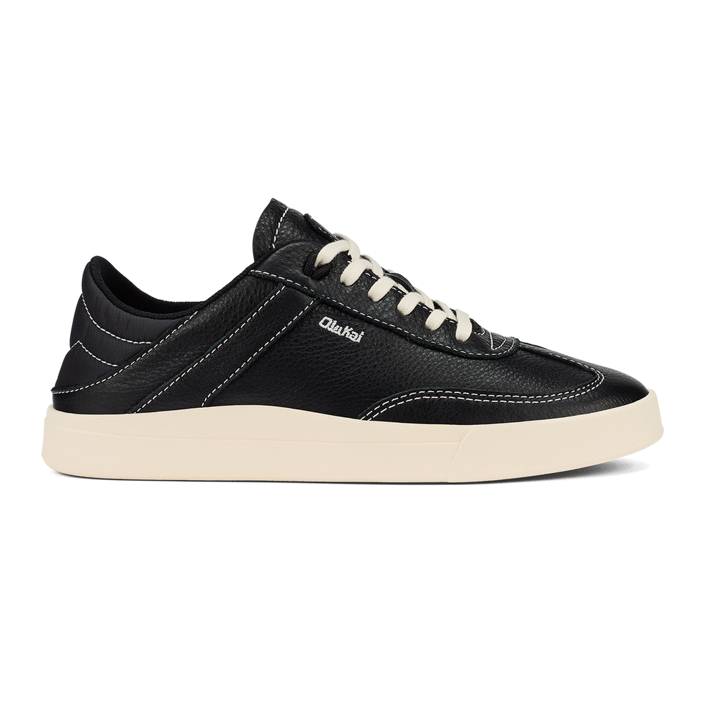 Hā‘upu Women’s Leather Sneakers - Onyx | Women OluKai for sale