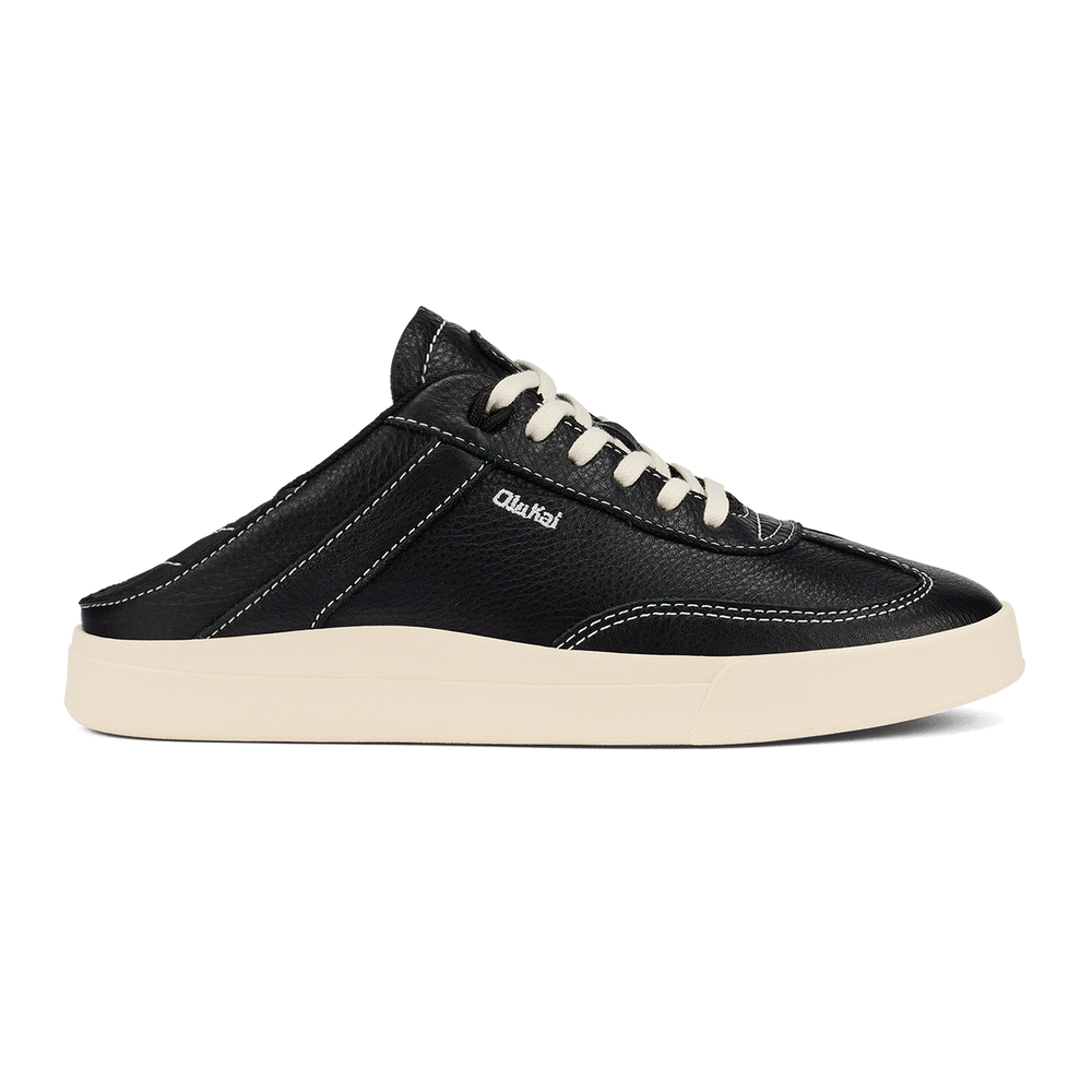 Hā‘upu Women’s Leather Sneakers - Onyx | Women OluKai for sale