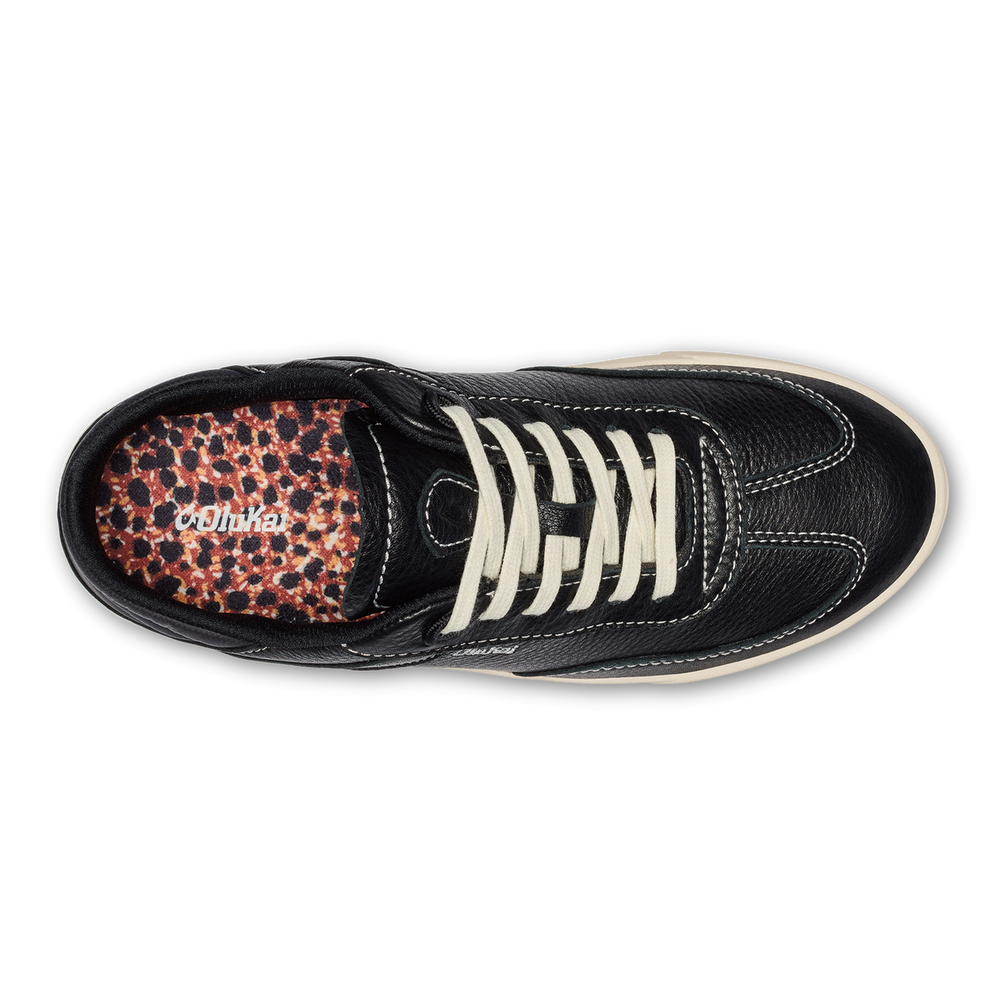 Hā‘upu Women’s Leather Sneakers - Onyx | Women OluKai for sale
