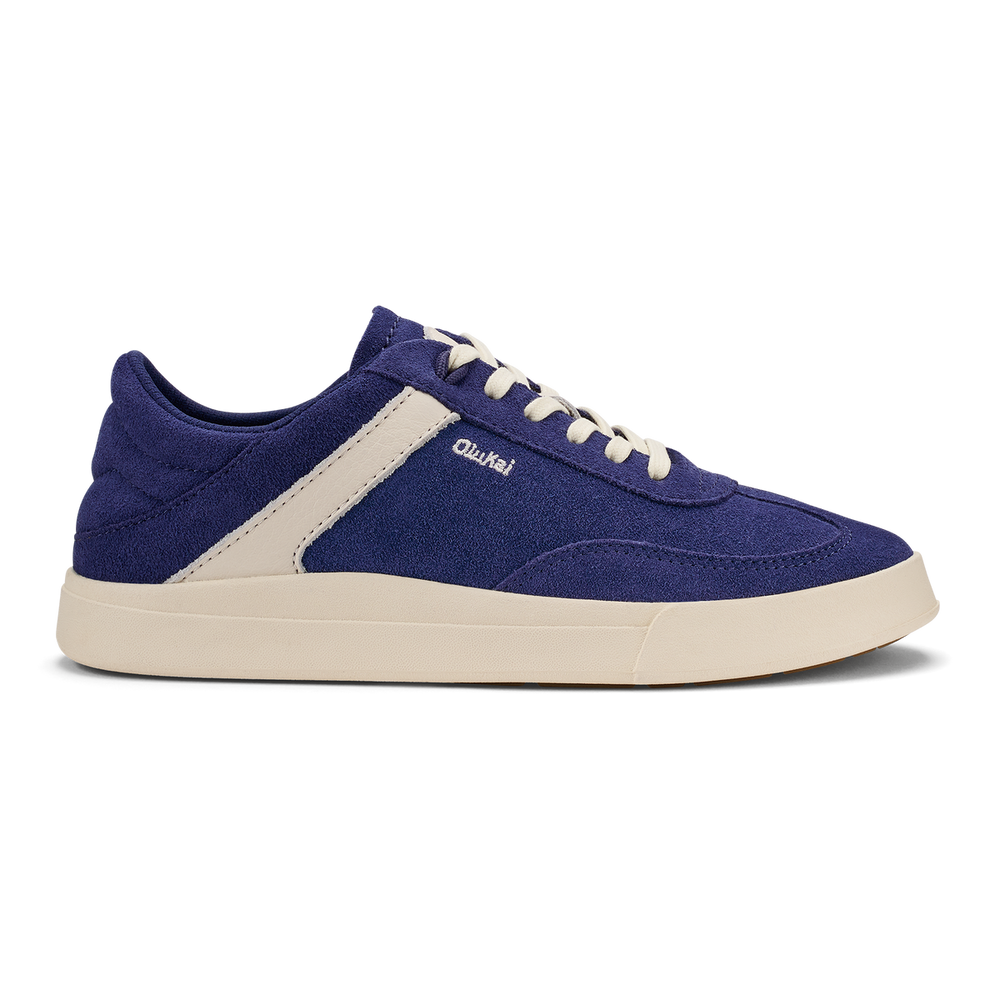 Hā‘upu Women’s Leather Sneakers - Navy / Off White | Women OluKai on sale