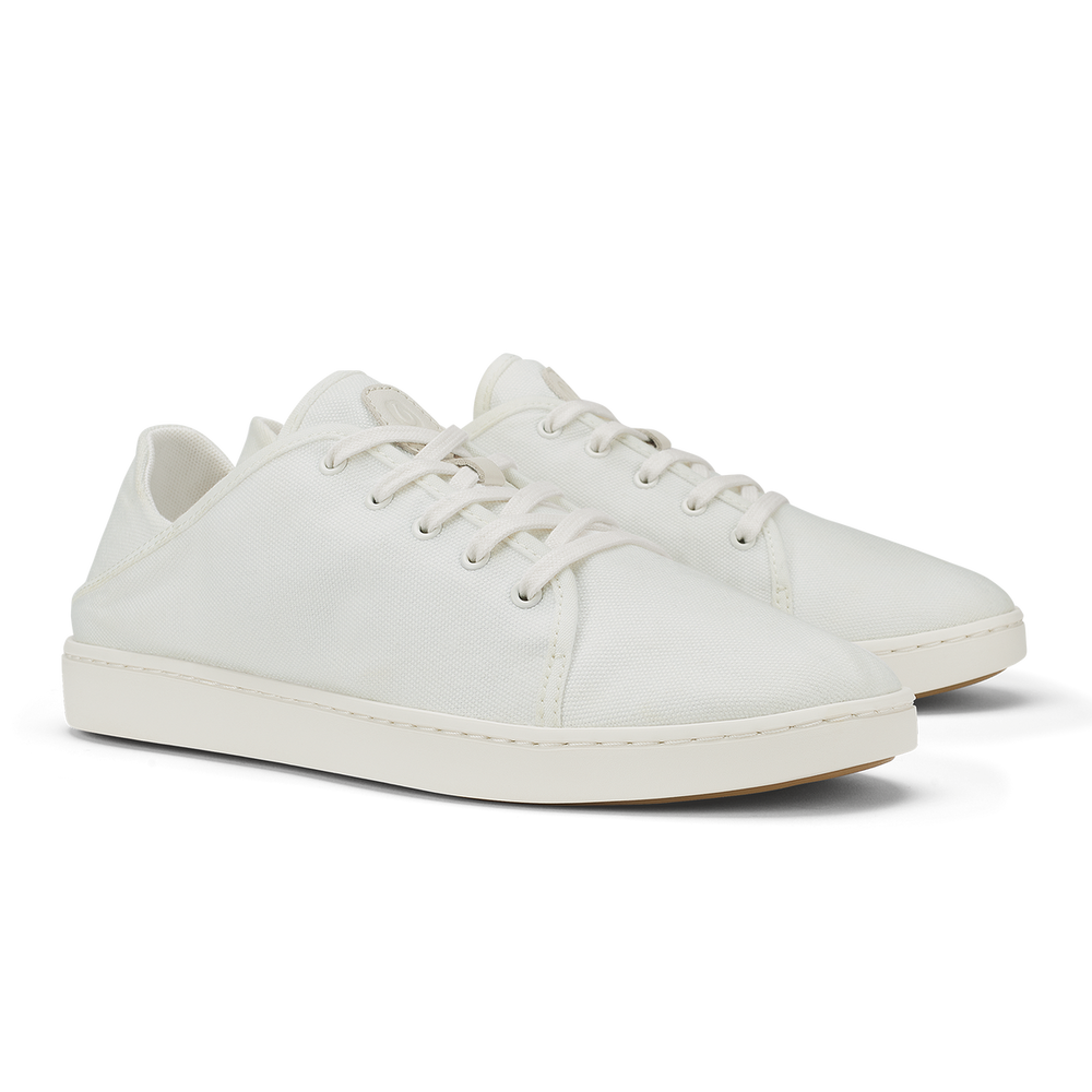 OluKai Pehuea Lī Canvas Women's Sneakers - Bright White | Women OluKai cheap