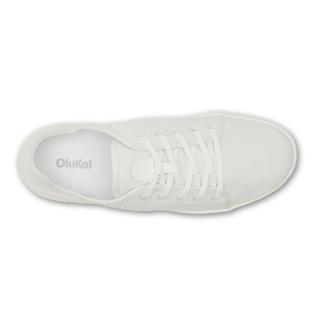 OluKai Pehuea Lī Canvas Women's Sneakers - Bright White | Women OluKai cheap