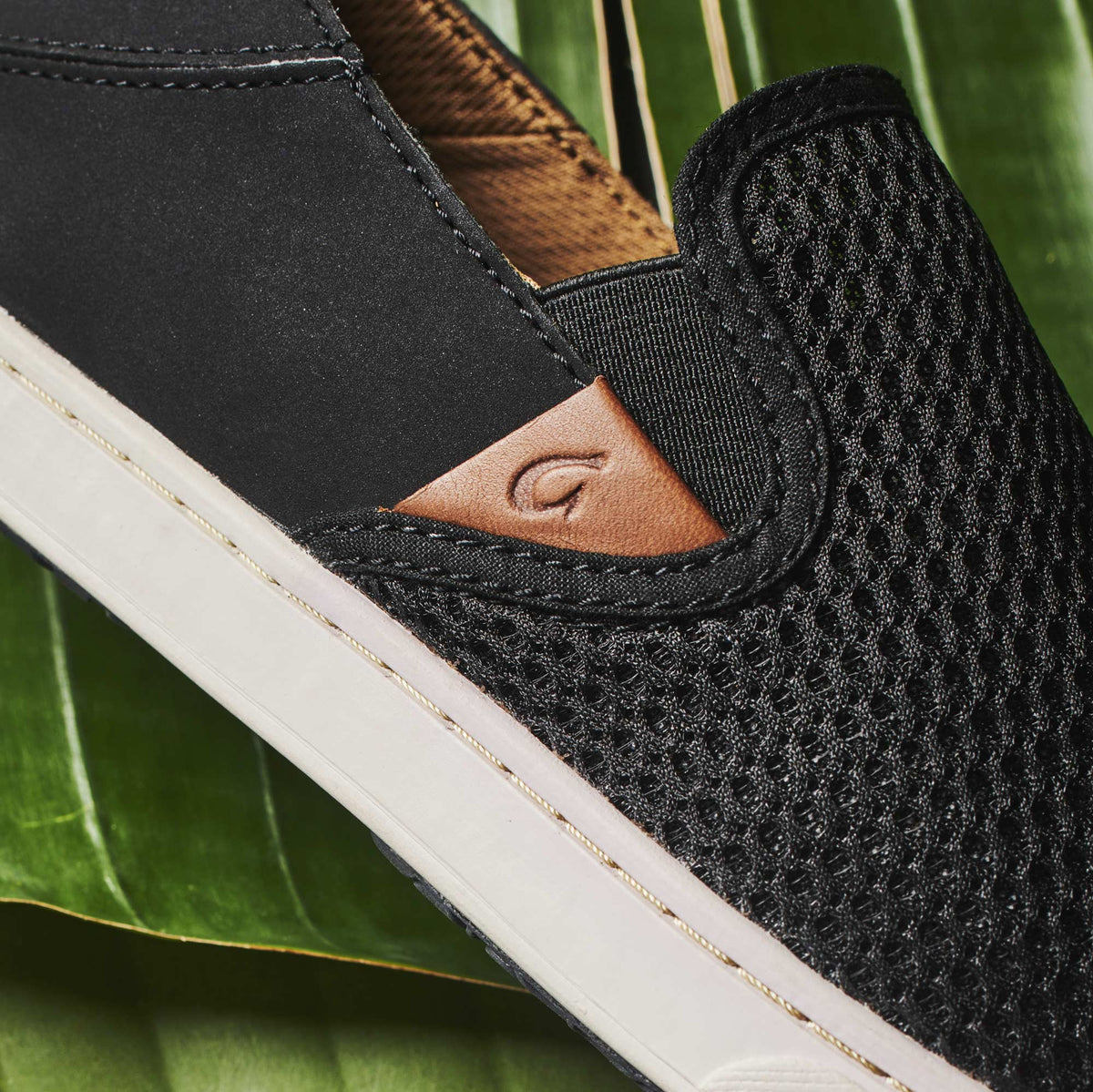 Pehuea Women's Breathable Slip-On Sneakers - Black | Women OluKai for sale