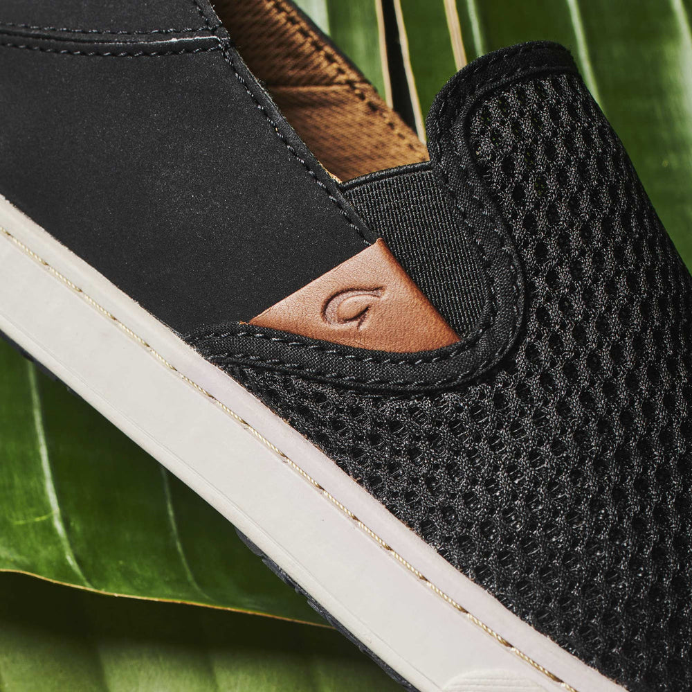 Pehuea Women's Breathable Slip-On Sneakers - Black | Women OluKai for sale