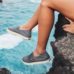 Pehuea Women's Breathable Slip-On Sneakers - Pavement | Women OluKai for sale