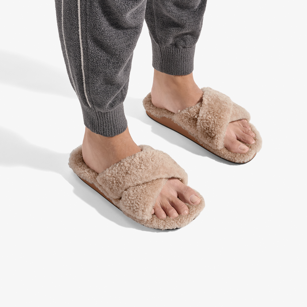 Hila Heu Women’s Slide Slipper Sandals - Tan | Women OluKai near me