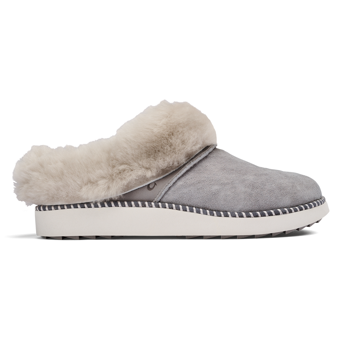 Ku‘i Women’s Fuzzy Slip-On Slippers - Fog | Women OluKai discount