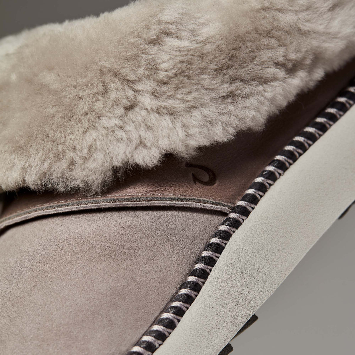 Ku‘i Women’s Fuzzy Slip-On Slippers - Fog | Women OluKai discount