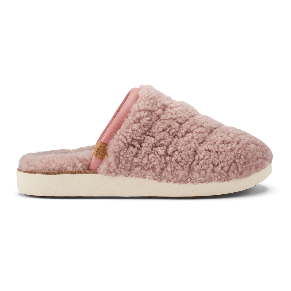 Pūpū Mua Women’s Shearling Mule Slipper - Pink Sea Salt | Women OluKai on sale