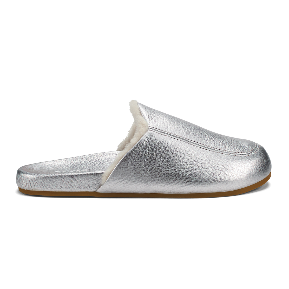 Kōnea Women’s Leather Slipper Mules - Silver | Women OluKai cheap