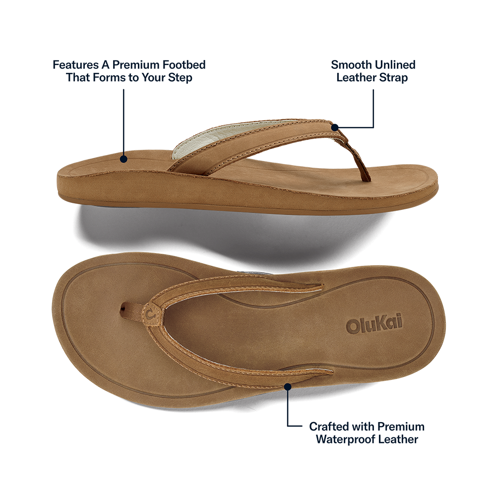 Southshore Women’s Waterproof Leather Sandals - Toffee | Women OluKai sale