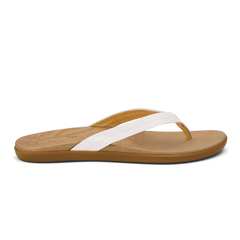 Honu Women’s Leather Sandals - Bright White / Golden Sand | Women OluKai for sale