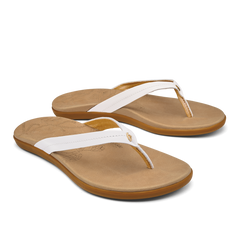 Honu Women’s Leather Sandals - Bright White / Golden Sand | Women OluKai for sale